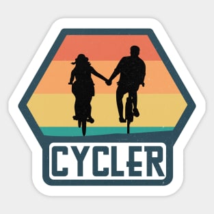 cyclers outdoors Sticker